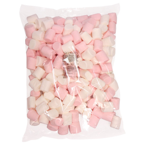 Sephra Pink and White Marshmallows - Halal - 1Kg Bag_0
